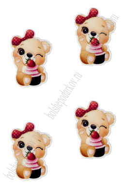 Кабошон-вырубка "Мишка" 2,6*3,7 см (10 шт) SF-5951, №3