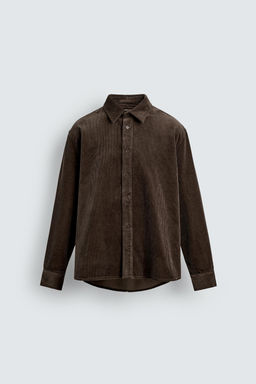 RELAXED FIT CORDUROY SHIRT - Zara фото 7