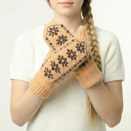 Аксессуар Рукавицы вязаные арт.ВР24100-02 ЛЕПЕСТКИ