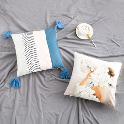 Наволочка декоративная Этель Перо 40х40 см, 100% п/э, велюр  фото 2