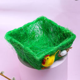 Пасхальная декоративная корзинка Травка 16х18х8 см - Simaland фото 3