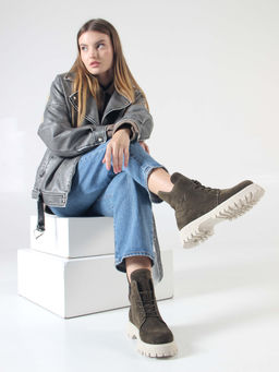 Ботинки EDART 228.V.1541 be. Хаки/шерсть - Ed'art фото 9