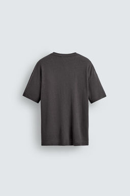 CAMISA PA?UELO ESTRUCTURA 100% LINO / Berenjena oscuro