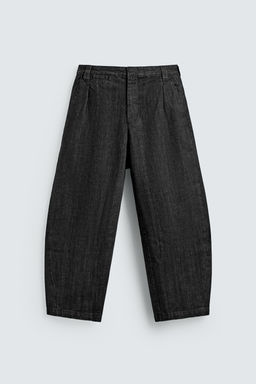 PANTAL?N CHINO DENIM BARREL FIT / Gris - Zara фото 8