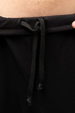 Брюки из хлопкового футера 418M3-31 черный - Solo mio фото 6