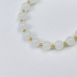 Браслет регулируемый с белым Нефритом от 16 см - Радуга самоцветов фото 3