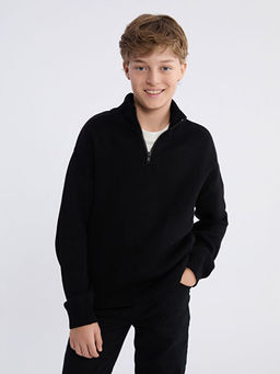 Dik Yaka Erkek ?ocuk Triko Kazak