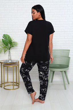 Костюм с брюками чинос, принт, черный (911-1) - Плиона фото 8