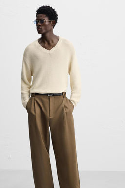 COTTON - LINEN BALLOON FIT TROUSERS - Zara фото 14