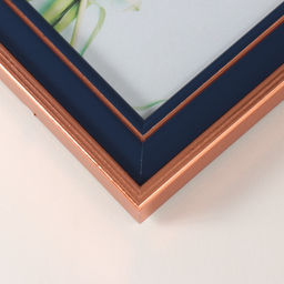 Фоторамка 10×15 см «т. синяя с медной обводкой», пластик, 1.4×13×18 см