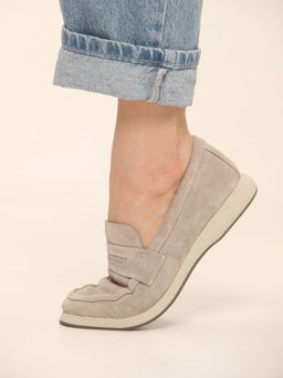 Лоферы 177.1607be.Каменный замша