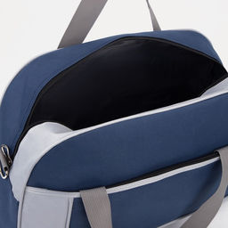 Сумка спортивная на молнии, наружный карман, цвет серый/синий - Simaland фото 4