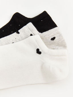 Desenli Kad?n Patik ?orap 3l?