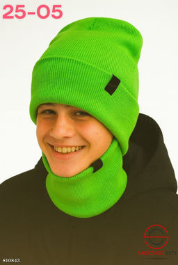 Набор 2в1 шапка двойной и снуд двойной - Bruno фото 13