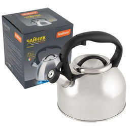 Чайник из нерж стали со свистком Melodia (зеркальная полировка) 2,5 л арт.006870