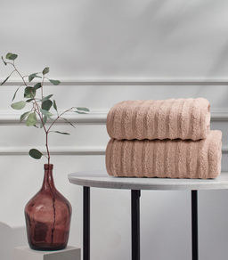 -13% Полотенце Волна 70х140 см Пудровое - Ecotex фото 3