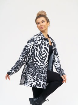 942 Туника-Рубашка "Лео/серый"