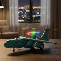 Самолет "Счастливый курс" р/у, 27 MHz, (свет, звук) в коробке