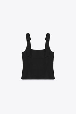 STRETCH TOP WITH BOWS - Zara фото 5