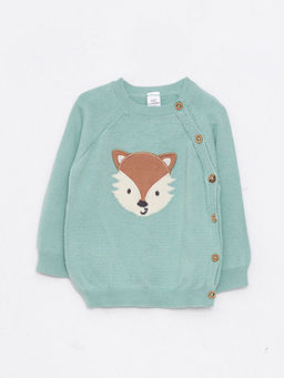 Bisiklet Yaka Uzun Kollu Desenli Erkek Bebek Triko H?rka ve Pantolon 2li Tak?m - Waikiki фото 2