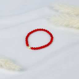 Браслет детский из Коралла во вставкой сердце 17 см