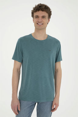 Мужская темно-зеленая базовая футболка - U.s. polo assn фото 3