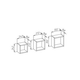 Полка настенная «Клик Мебель. Лена НПл - 1», 300×270×170 мм, цвет белый бриллиант