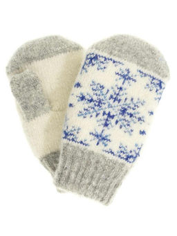 Варежки детские круговые "Снежинка в обрамлении" 0304-1