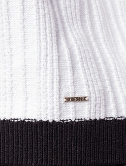 VILATTE / Жакет фактурной вязки с золотистыми пуговицами  фото 4