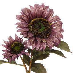Искусственные цветы "FLOWERS GLAMOUR" 63см Подсолнухи 2 цветка лиловые