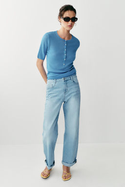 JEANS Z1975 RELAXED FIT TIRO MEDIO VUELTA BAJO / Azul claro