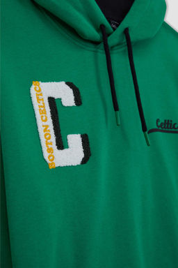 DeFactoFit NBA Boston Celtics толстая толстовка стандартного кроя с капюшоном  фото 8