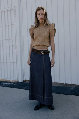 WOOL TOP WITH RUFFLES - Zara фото 13