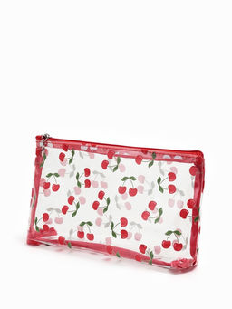Косметичка ПВХ Вишня 25*5*15, отд на молнии, прозрачный