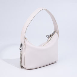 Сумка-багет на молнии, цепочка, цвет белый - Simaland фото 2