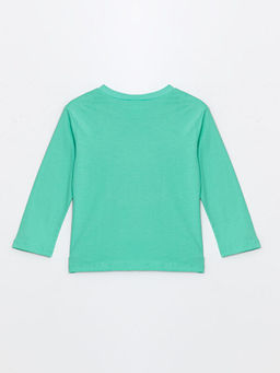 Bisiklet Yaka Uzun Kollu Bask?l? Erkek Bebek Ti??rt - Waikiki фото 2