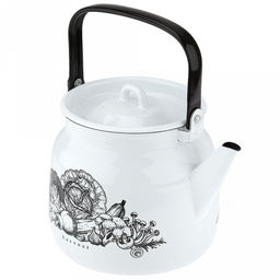 "Harvest" Чайник эмалированный 3,5л, металлическая крышка (Россия)