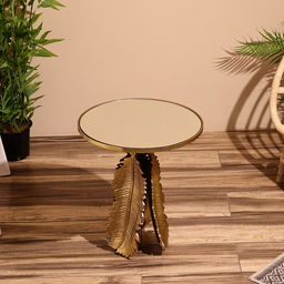 Столик кофейный, 46×46×52 см, алюминий, стекло