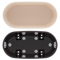 Горшок цветочный Лея 4л овальный двойной (с автополивом) (бежевый) М8590 - Альтернатива фото 8