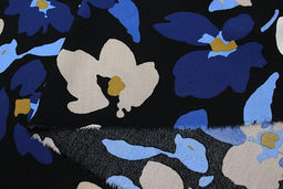 Штапель Лоретта цв.черный, ш1.45м, вискоза-100%, 100гр/м.кв - Купава фото 12