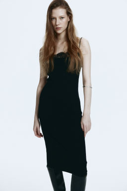 Vestido con ribete de encaje - H&m фото 3