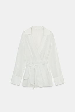 ZW COLLECTION STRIPED WRAP TOP - Zara фото 3