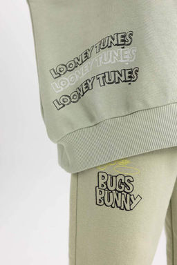Толстый свитшот оверсайз с круглым вырезом для девочек Looney Tunes - Defacto фото 7
