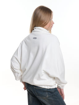 Толстовка на молнии для девочки 22-3208 белый - Mini maxi фото 2