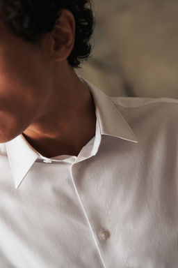Camisa en algodon pima Slim Fit - H&m фото 4
