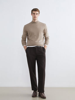 Yar?m Bal?k?? Yaka Erkek Triko Kazak