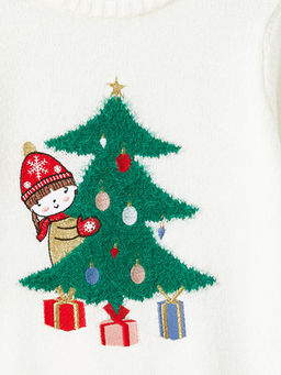 Bisiklet Yaka Y?lba?? Temal? Uzun Kollu K?z ?ocuk Triko Kazak - Waikiki фото 3