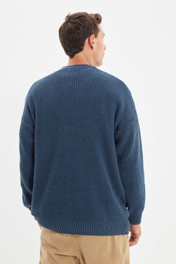 Indigo Regular Fit Yunlu V Yaka Basic Triko H?rka TMNAW22HI0151