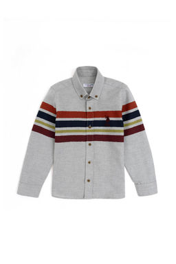 Кремовая рубашка с длинным рукавом для мальчика