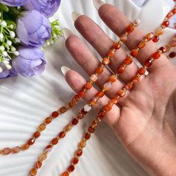 Бусины для украшений из Сардоникса огранка